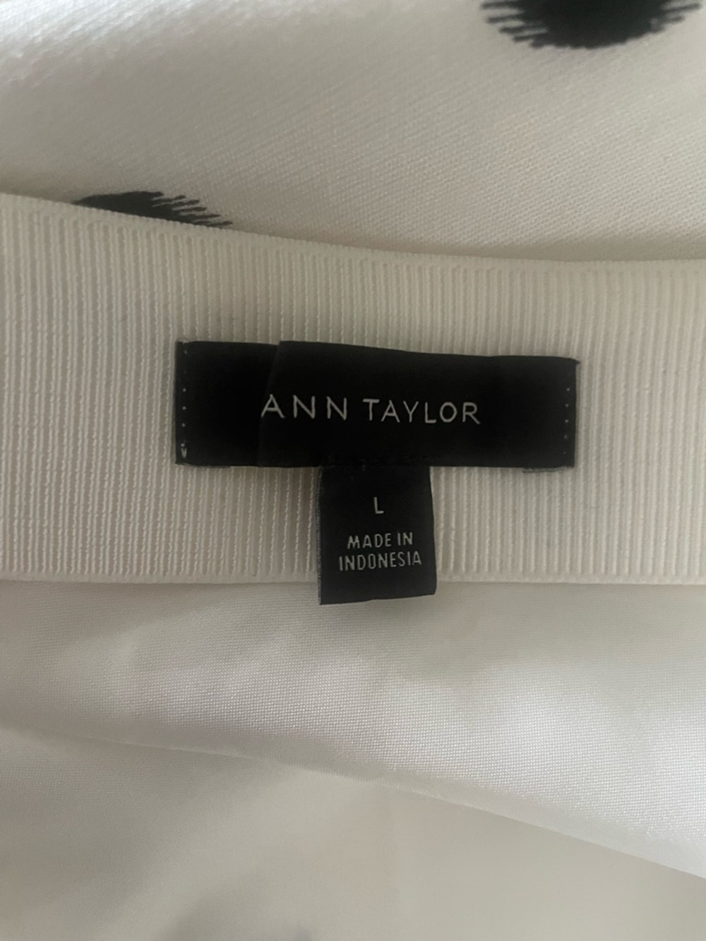 Ann Taylor White Midi Skirt with Black Polka Dots - Picture 2 of 6